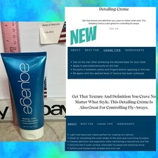 Aquage Detailing Creme 4 oz Texture & Definition Control Fly-aways Hair Smoother