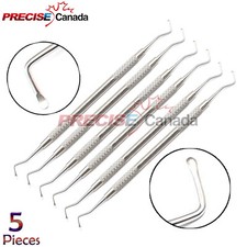 5 Pcs Dental Excavator 19W Restorative Double Ended Endo Spoon 2 mm Instruments