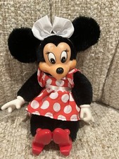 Vintage Disney Applause Rubber Face Minnie Mouse 10" Plush - 1981