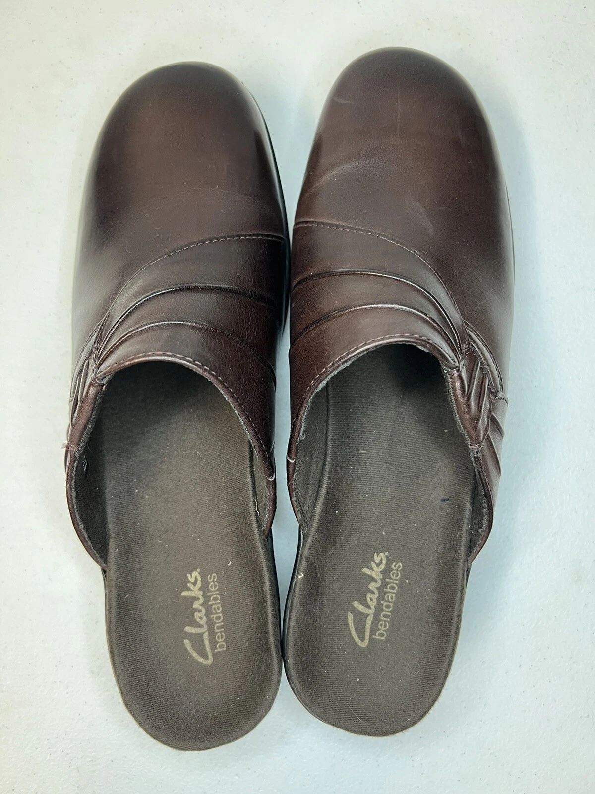 Sandali Clarks Bendables in pelle marrone da donna taglia 11M zoccoli 38599