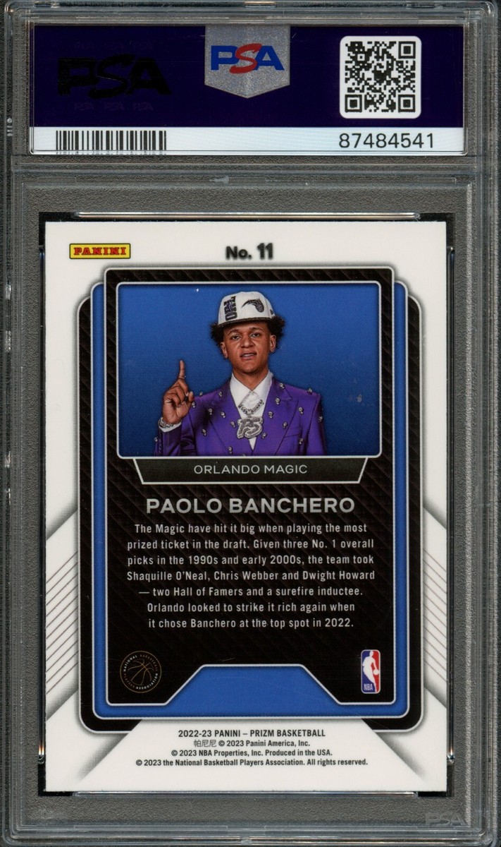 BK - 2022 Prizm - #11 - Paolo Banchero - Luck of the Lottery - PSA