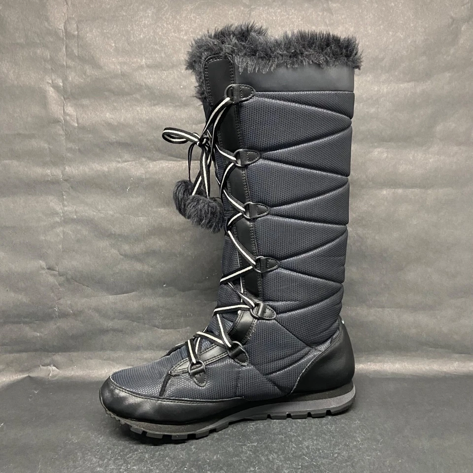Sz 11- Nike Apres Skyhigh Knee High Winter Snow Boots Faux Fur Lace Up Womens - Image 3 of 4