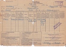 WO II  ANMELDUNG BABELSBERG POTSDAM 1944 ( VERPLICHTING TOT DIENSTNEMING)