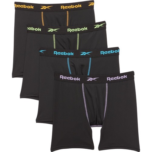 4 OR 6 Pack REEBOK Men STRETCH Boxer Briefs PERFORMANCE MEDIUM LARGE XLARGE $34 - Picture 32 of 33