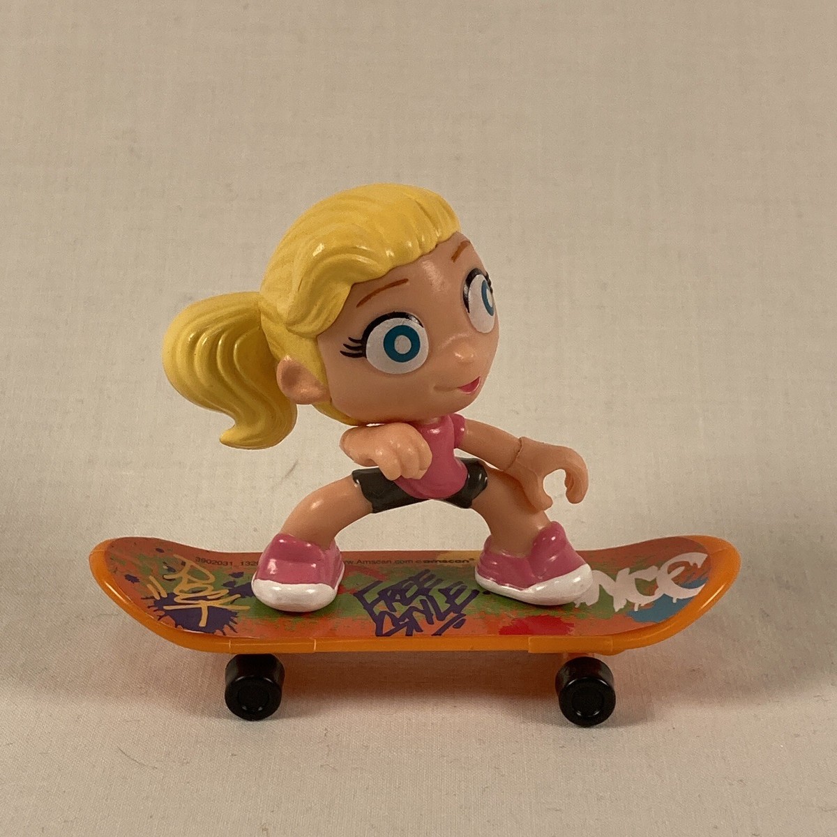 Ninja Kids Tech Deck Skateboard Girl Wearing Pink Blonde Hair