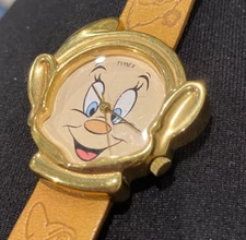 Timex Leather Disney “Dopey” Snow White & The 7 Dwarfs Metal Watch