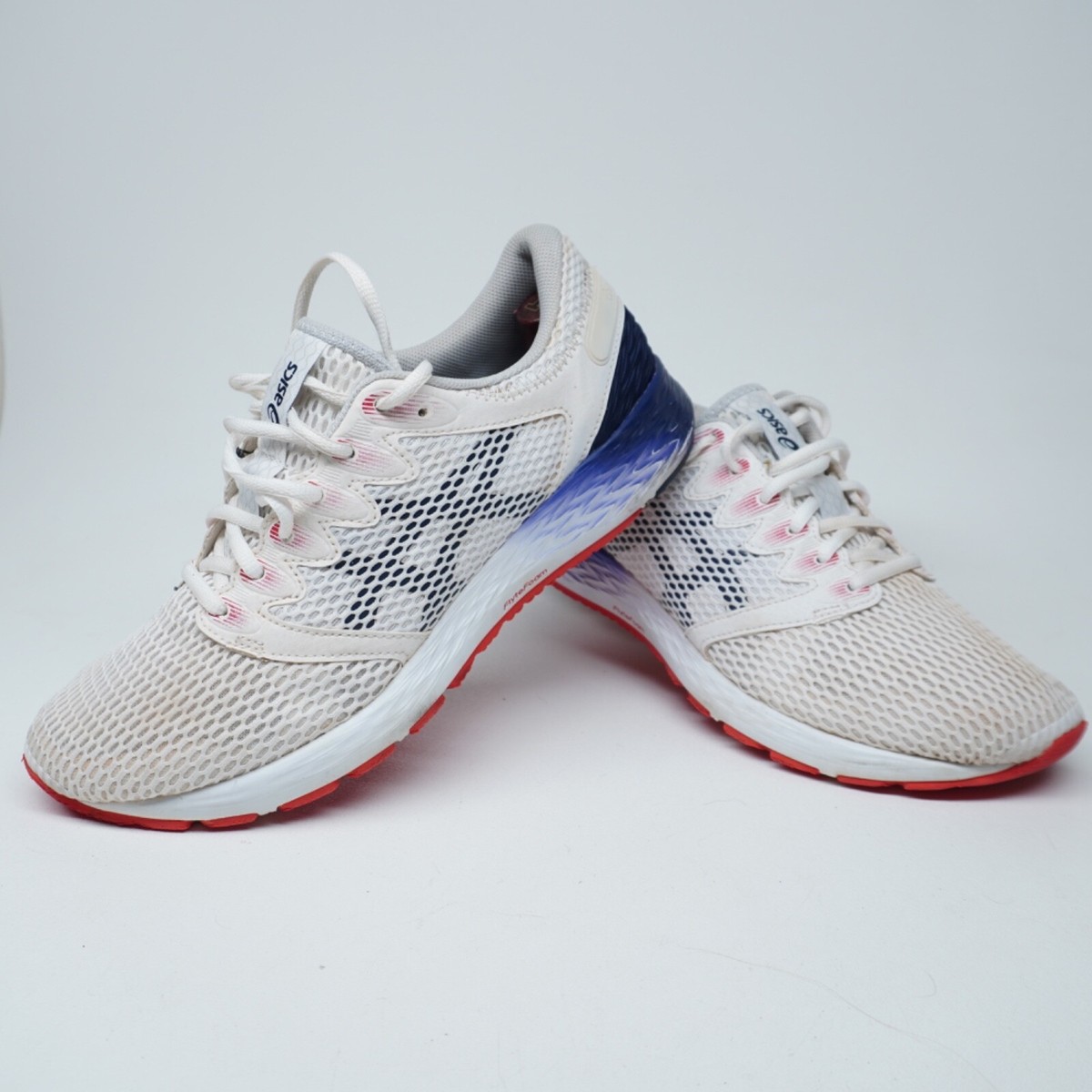 VGC! ASICS Womens Sz 9.5 Roadhawk FF 2 Running Shoes White 