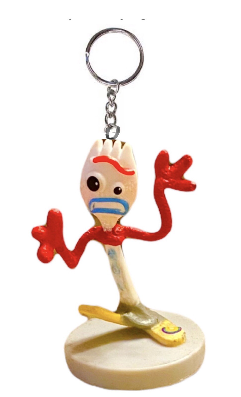 Disney Toy Story 4 Forky Key Ring Keychain PVC Figure Figurine 2” Ornament New