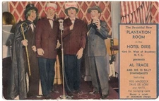Linen Plantation Room Hotel Dixie Al Trace Silly Symphony New York postcard