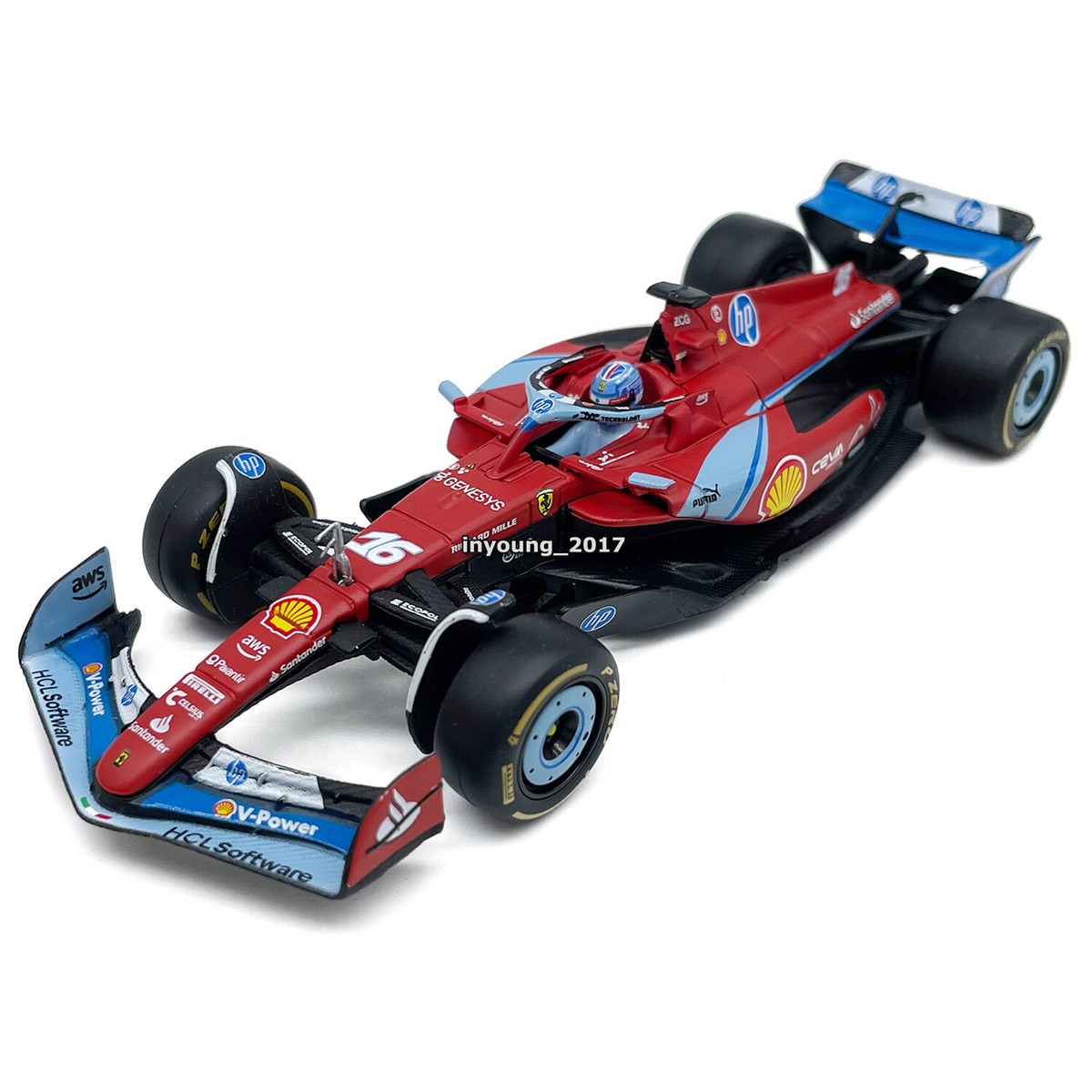 1:43 2024 Ferrari SF-24 Model Car Formula 1 Miami Grand Prix