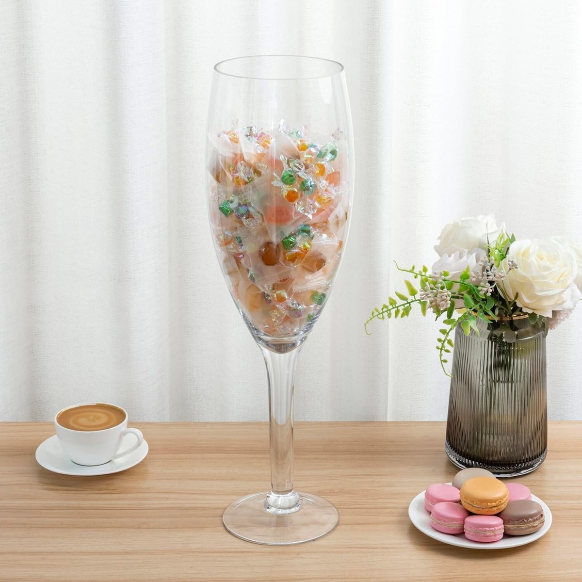 20 Inch Oversized Wine Glass Vase, Decorative Novelty Wine Glass Cork  Holder | eBay