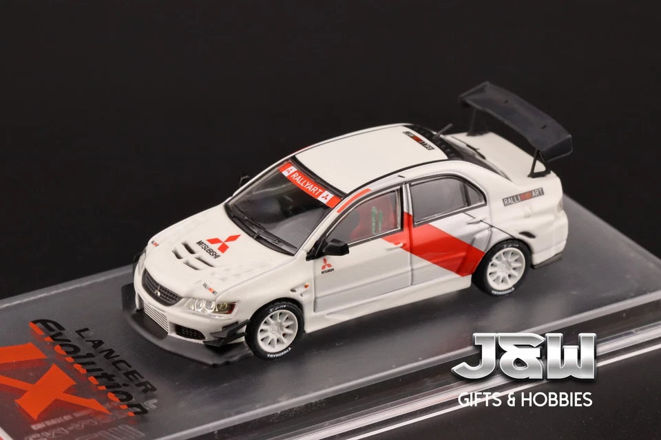 Modelo CM Mitsubishi Lancer EVO IX Ralliart Blanco 1/64 Foto 4 de 4
