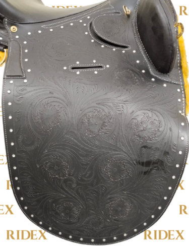Selle Stock Australienne Ridex Cuir Noir - Tailles 10 à 22 Pouces - Neuve