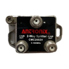 Antronix 2 Way Spitter Coaxial Cables Black Silver