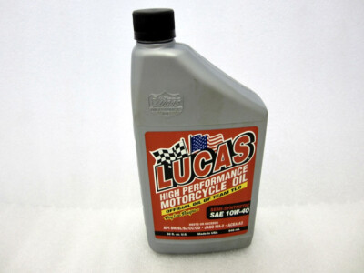 1 Quart Lucas High Performance 10W-40 Motorcyle Oil USA