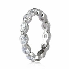 2ct Simulated Diamond Wedding Ring Band Full Eternity White Gold Plated