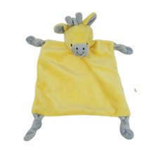 DAN DEE BABY GIRAFFE YELLOW  GREY KNOTTED SECURITY BLANKET STUFFED RATTLE PLUSH