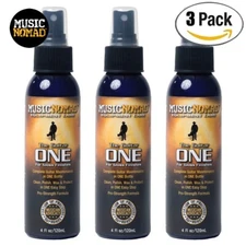 3-PACK Music Nomad MN103 The Guitar One All-In-1 Cleaner, Polish & Wax 4oz