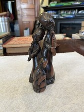 Vintage Hand Carved Tiger Wood Statue Of 3 Musicians Pakistan