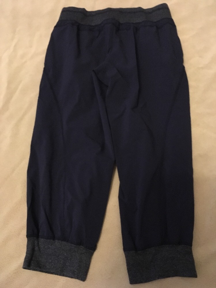 Te Verde Studio Pants Small Womens Crops Navy Blue Grey Fitness Dance Yoga View 4