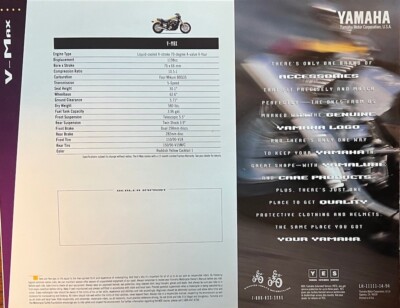 1994 Yamaha V-Max 4-page brochure-VMax LIT-11111-14-94 | eBay