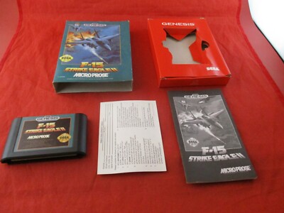 F-15 Strike Eagle II (Sega Genesis, 1993) COMPLETE w/ Box manual