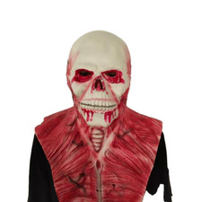 Scary Walking Dead Zombie Head Mask Latex Creepy Halloween Costume Horror Bloody