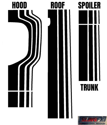 Shakedown Style Fits 14 & UP Challenger Shaker Hood Rally Stripes