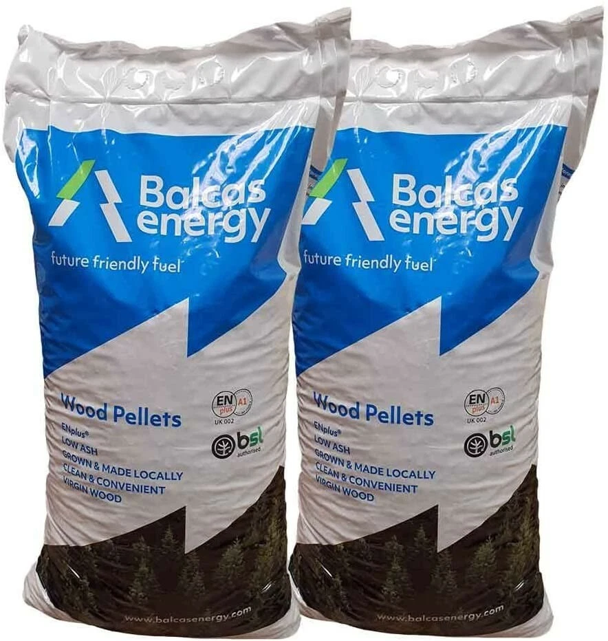 Wood Pellets BALCAS Brites 20KG (2 x 10kg) Ideal for Wood Pellet Burning  Stove | eBay