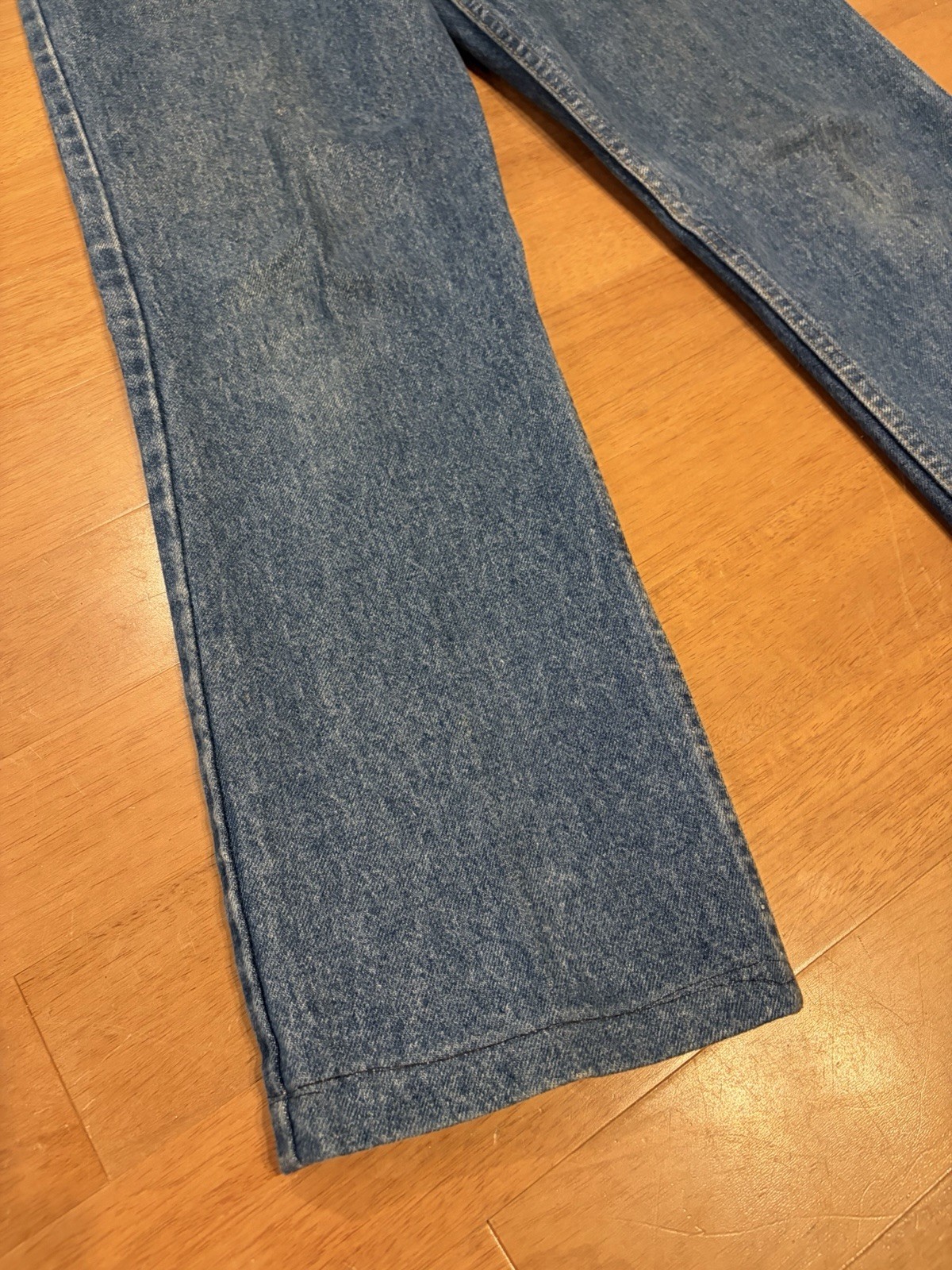 Vtg Levis 40509 Jeans HEMMED Mens Tag 34x30 Blue Orange Tab Denim USA 80s *34x27 thumbnail 3