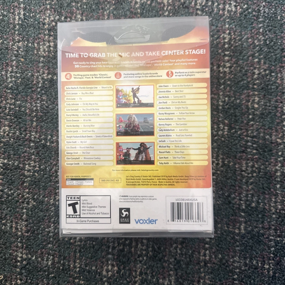 Let's Sing Country: 2-Mic Bundle for Xbox One (2019, Deep Silver) New, Sealed! - Image 3 of 3
