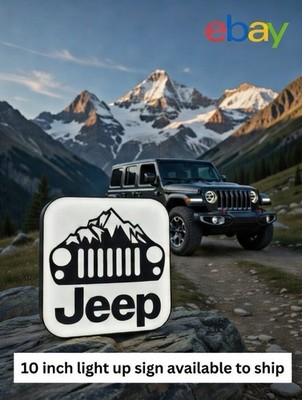 Jeep - Light Up LED Sign Wrangler JK Rubicon Sahara SUV Off-road Trail Ready