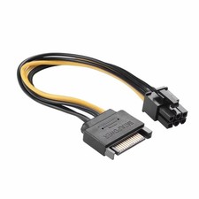 K26 SATA 15Pin to 6Pin PCIe Power Cable Adapter Graphics Card GPU 20cm Power Cable