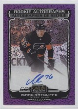 2022-23 O-Pee-Chee Platinum Rookie Violet Pixels 18/99 Isaac Ratcliffe Auto q2c