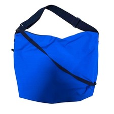 UNIQLO U Blue Drawstring Shoulder Bag with Pocket Key Ring Used