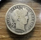 1906-P Barber Dime - Actual Coin Shown - Free Shipping & Tracking INV#112