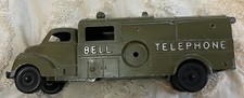 Vintage Hubley Kiddie Toy No. 504 Bell Telephone Truck With Winch Made In U.S.A.