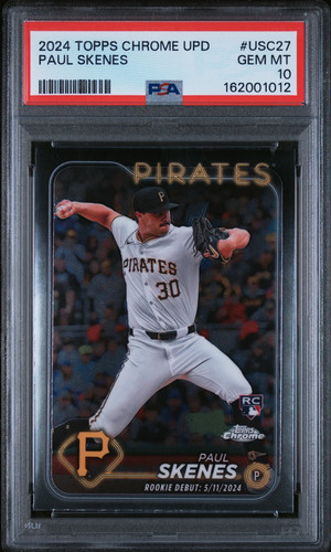 Paul Skenes 2024 Topps Chrome Update Rookie RC Pittsburgh Pirates #27 PSA 10