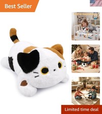 Weighted Calico Cat Plush,Realistic Weighted Cat Stuffed Animal Sensory Com...