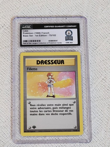 French Lass 1 of 1, 1st Edition Base Set 75/102, CGC Guinness World Records Card