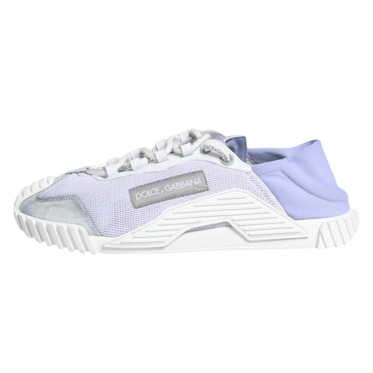 DOLCE & GABBANA Shoes Purple White NS1 Lace Up Low Top Sneakers
