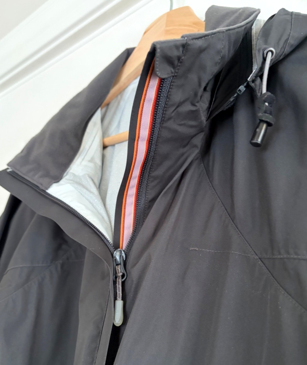 REI E1 Elements Nylon RainCoat Jacket Trench L Bl… - image 5