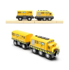 Battery Train Set for Wooden Tracks, Motorized Locomotive Train Toy... Fast Ship