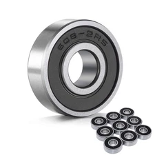 Wellgo 608-2RS Ball Bearings Skateboard Bearings Double Rubber Sealed Shielde...
