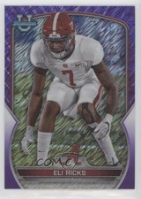 2022 Bowman U Chrome Purple Shimmer Refractor Eli Ricks #28 e5r