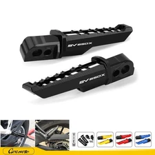 Rear Foot Pegs Passenger Footrest Pedals Footpegs For Suzuki SV650X 2018-2024
