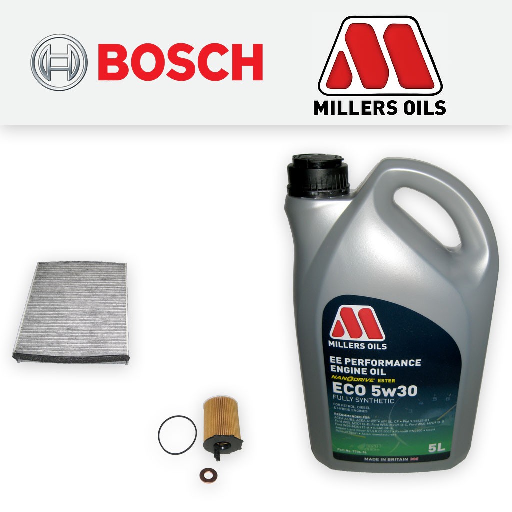 SERVICE KIT for FORD FOCUS MK3 1.6 TDCI OIL CABIN FILTERS +5L EE OIL (2010-2017)