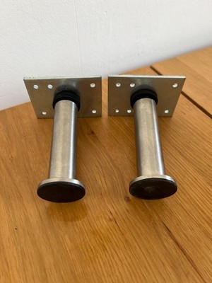 2x Ikea Fußstützen Capita 18612 silber 8cm