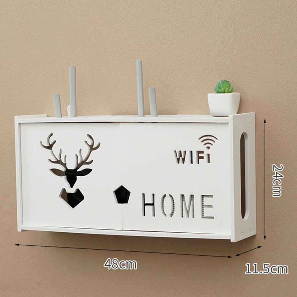 Router Rack WiFi Storage Box TV Accessories 48x24x11.5CM Decoration ...