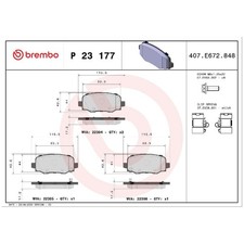 Satz Bremsbeläge Bremsklötze hinten für Abarth 500E 332 | 24078208